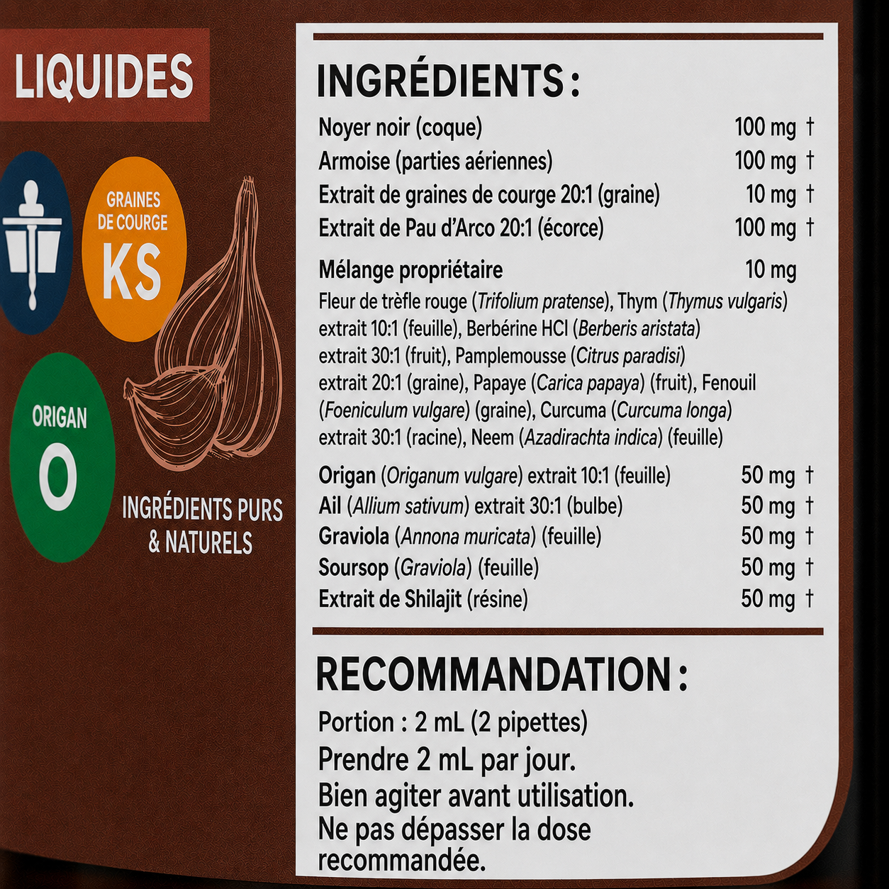 PRACTS Gouttes Intestinales à l'Absinthe et au Noyer Noir