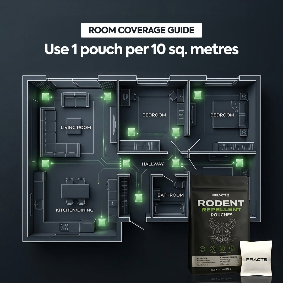 PRACTS Rodent Repellent Pouches | Place Anywhere Mice Hide, Drive Them Away Permanently