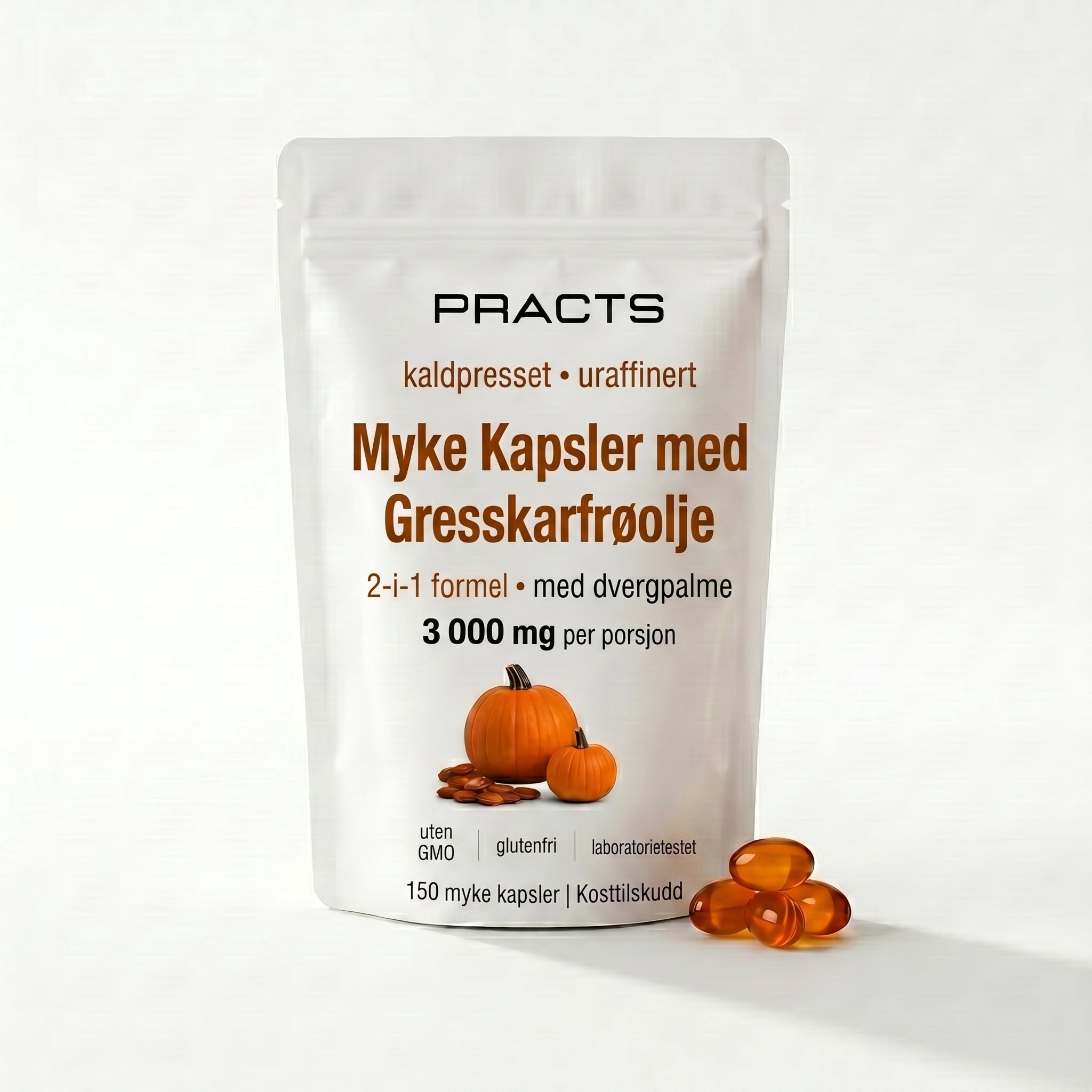 PRACTS Myke Kapsler med Gresskarfrøolje