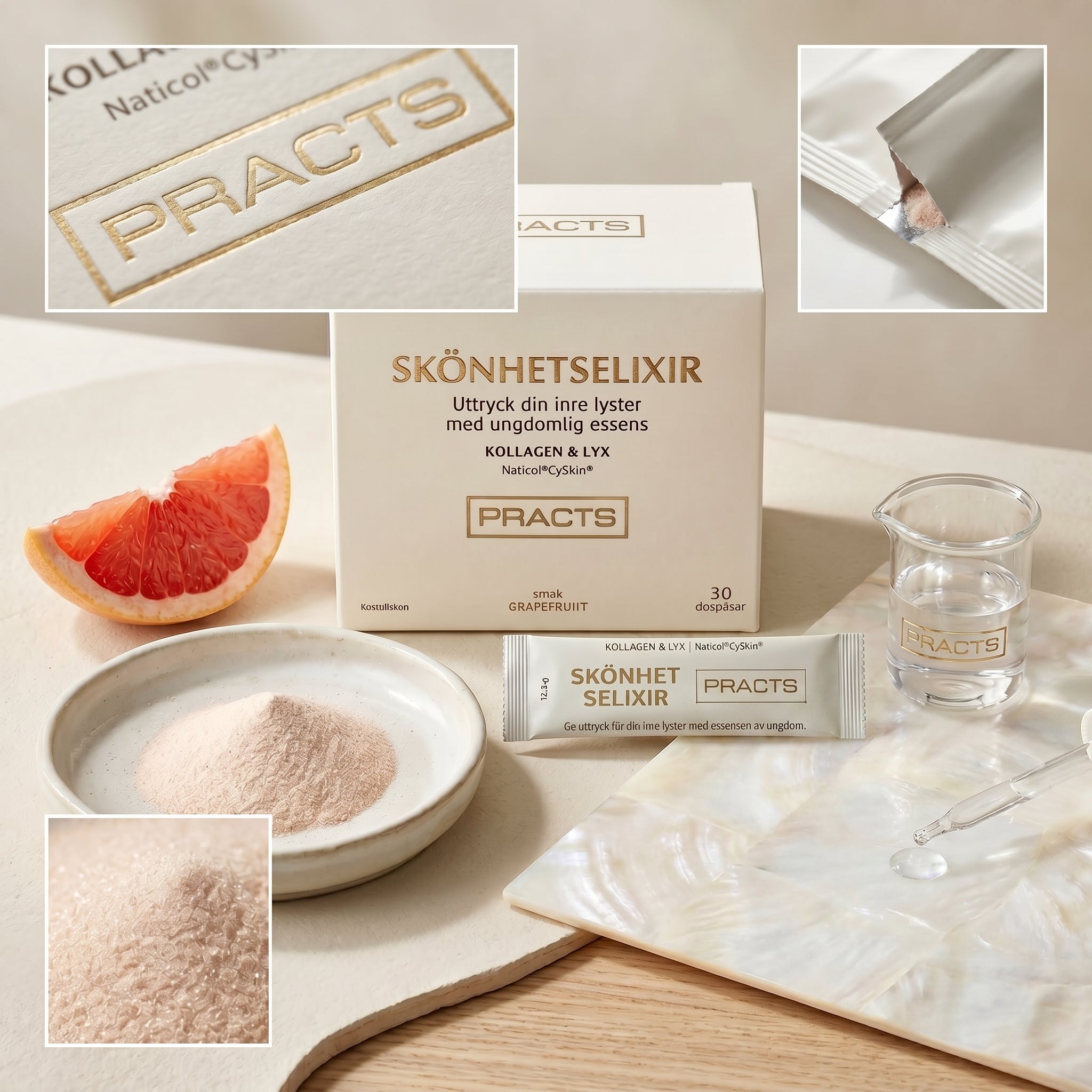 Practs SKÖNHETSELIXIR KOLLAGEN & LYX, Naticol®CySkin®