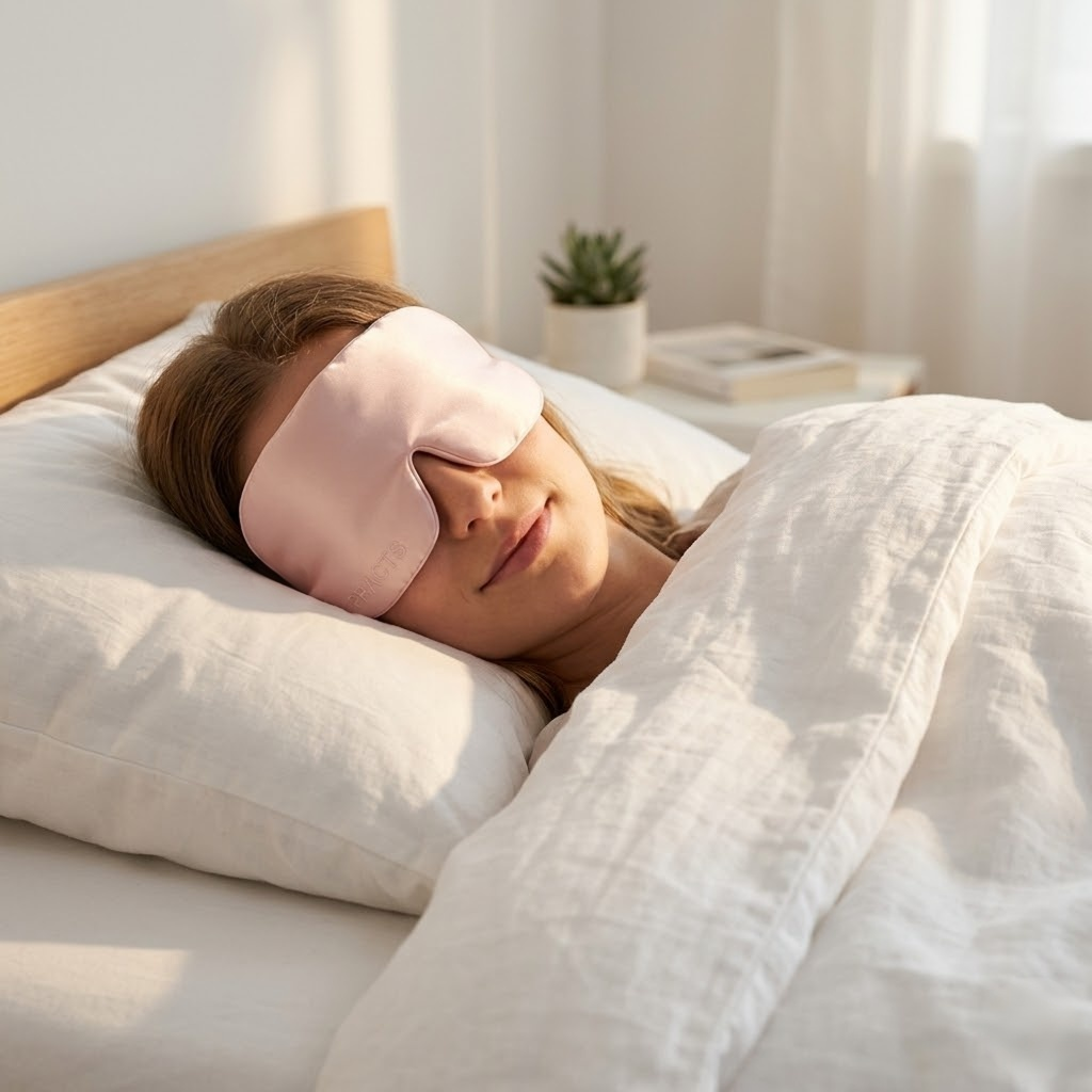 PRACTS 3D Konturierte Schlafmaske aus Maulbeerseide