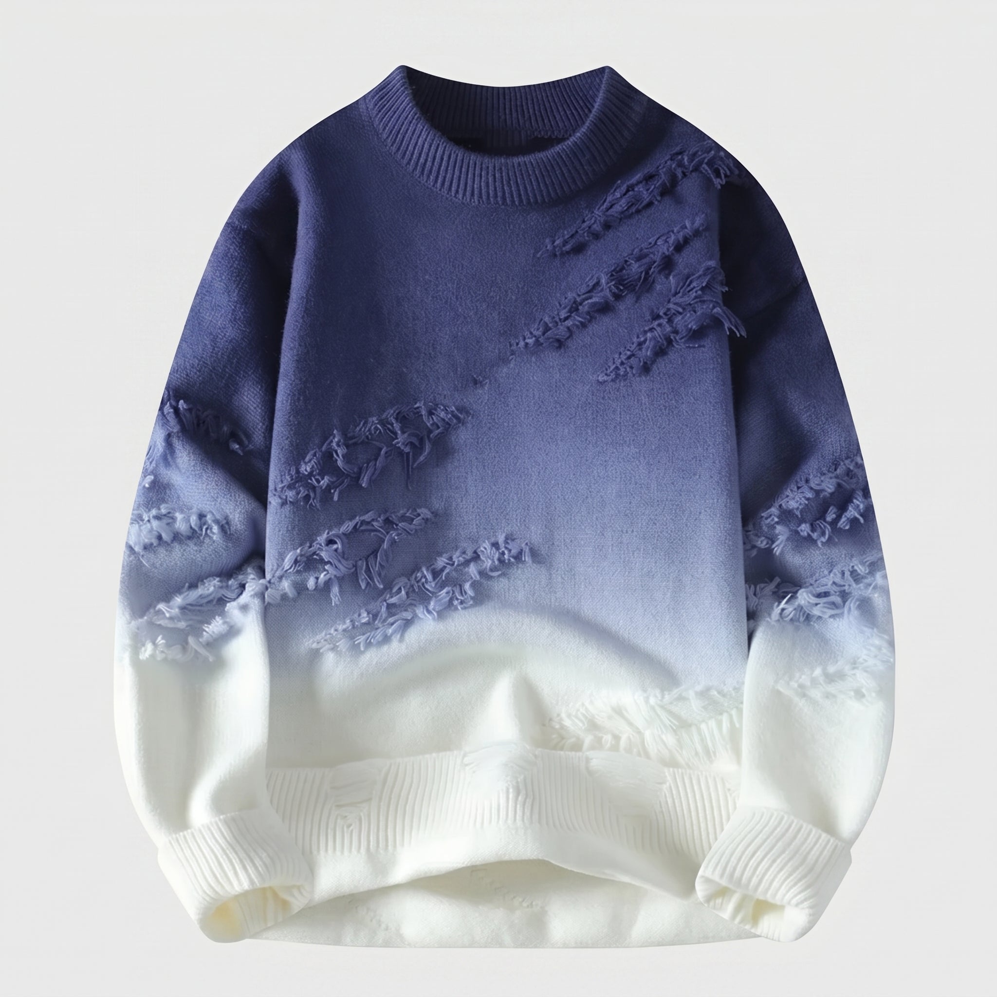 PRACTS Urban Verblasstes Distressed Rundhals-Sweatshirt